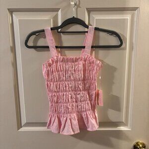 Simply Southern Women's Pink Shirred Sleeveless Top ~ NWT ~ Small